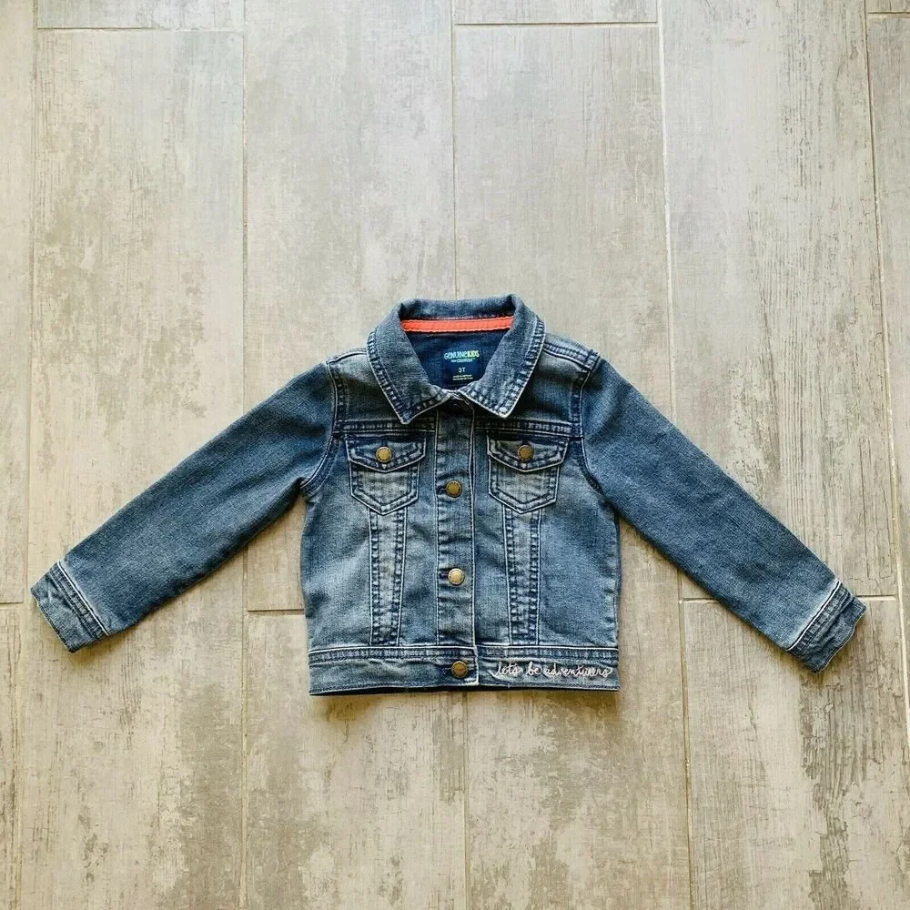 Genuine Kids From Oshkosh Girls Toddler Jean Denim Jacket 3T Casual Cute